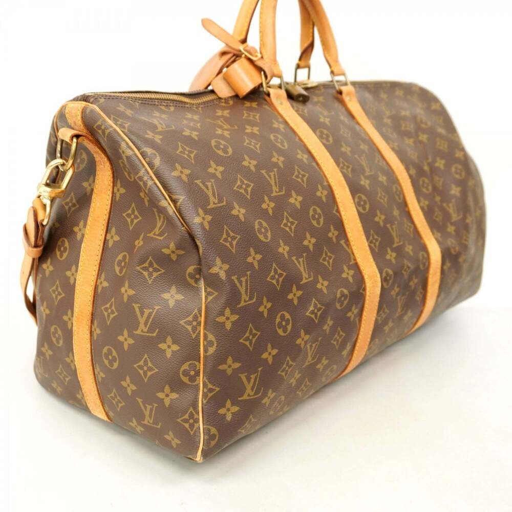 Louis Vuitton Monogram Keepall Bandouliere 55 Boston Bag M41414 Brown Men's a... - Picture 2 of 13